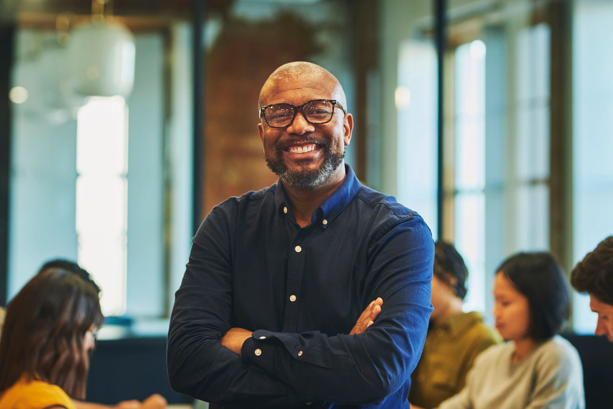 diverse group of professionals African American office